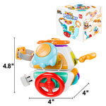 iPlay, iLearn 10 in 1 Baby Busy Board Cube, Montessori Sensory Toy Toddler 1-3, Infant Carseat Plane Travel, Kid Education Learning Activity, Easter Birthday Gift 6 9 12 18 Month 1 2 Year Old Boy Girl