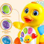 JOYIN Baby Toys Duck, Infant Dancing Crawling Musical Toys 18+ Months, Tummy Time Light Up Learning Duck with Music & Lights, Baby Easter Basket Stuffers Gifts
