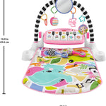 Fisher-Price Baby Musical Toy Set Glow and Grow Kick & Play Piano Gym Pink Playmat with 2 Rattle Maracas for Newborns Ages 0+ Months