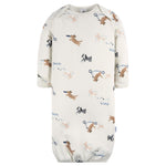 Gerber Unisex Baby Boy and Girls 4-Pack Sleeper Gown, Navy Dogs, Newborn