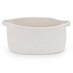 Happyiren Medium Woven Cotton Rope Basket with Handle Empty Decorative Gift Basket for Baby Shower, Graduation, Father's Day, Nursery Storage 13" Dia x 8" W x 6" H