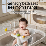 [Mokcoliy]【 Baby Bath Chair】 Anti-Slip PVC Bathtub with Secure Suction | Toddler Shower 6M+ | Multifunctional Bathing Aid for Families + Fun Dolphin Design & Packaging