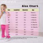 DREAM BUS 5 Pack Baby Pants Toddler Girl Ribbed Ruffle Bell Bottoms Toddler Leggings Baby Boy Pants Newborn Girl Flare Pants