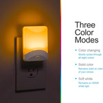 GE Color-Changing LED Night Light, Plug Into Wall, Dusk to Dawn Sensor, Ambient Lighting, for Bedroom, Childrens Room, Nursery, Safety Rated, 1 pack, 34693