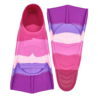 Gugmoy Kids Swim Fins,Comfortable Silicone Flippers for Swimming and Diving,Size Suitable Beginners Kids Girls Boys Adults (Small, Colorful-C)