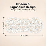 5-Pack Muslin Burp Cloths Baby Boy, Girl - Very Absorbent Baby Burp Cloth Rags, 8-Layers Viscose Derived from Bamboo Cotton Muslin Towel, Super Soft Spit Up Rags, No Shrink Washcloths (Prairie)