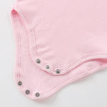 AIWUHE Unisex-Baby Short Sleeve Bodysuits Cotton One-piece Boy Girl Summer Clothes Pink 0-3 Months