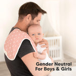 5-Pack Muslin Burp Cloths Baby Boy, Girl - Very Absorbent Baby Burp Cloth Rags, 8-Layers Viscose Derived from Bamboo Cotton Muslin Towel, Super Soft Spit Up Rags, No Shrink Washcloths (Blooms)