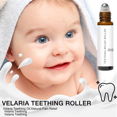 Teething Roller All Natural for Babies, A Thousand Roses Teething Roller Oil,Velaria Natural Pain Relief Roller (3pcs)
