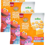 Earth's Best Organic Veggie Puffs for Toddlers 2 Years Old and Up, Cheddar Flavor, 1.55 Ounce Bag