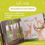 Tickle & Main Bear Swaddle Blanket Set with Newborn Essentials - 16-Page Illustrated Storybook - Cute Plush Cotton Tree Rattle Toy - 3-Piece Baby Registry Search Present for 0-12 Months Baby