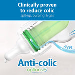 Dr. Brown's Natural Flow Anti-Colic Options+ Narrow Baby Bottle, Squirrel & Goat, 8 oz/250 mL, with Level 1 Slow Flow Nipple, BPA Free, 0m+, 2-Pack