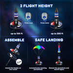 Rocket Launcher, 200 Feet of Flight Altitude, Model Rocket Kits with Launch Set, Ultra-high Flying Rocket, Rocket Toy, Outdoor Toys for Ages 8-13, Birthday Gift for Kids Boys & Girls