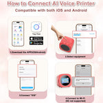 AI Sticker Box Printer for Kids - Voice to Sticker | Ink-Free Thermal Printing | BPA & BPS-Free | Kids Safe AI | Portable Mini Sticker Maker Machine for Home & DIY, Creative Gift Set for Kids Ages 5+