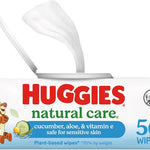 Huggies Natural Care Cucumber, Aloe and Vitamin E Baby Wipes, Hypoallergenic, Scented, 10 Flip-Top Packs (560 Wipes Total), Packaging May Vary