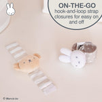 Kids Preferred Miffy Baby Wrist Rattle Set - Rattle Plush Heads, Easy On and Off Strap, Hook & Loop Closure, Embroidered Details, Ages 0 to 12 Months