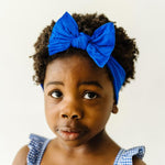 Baby Bling 2PK PRINT SOLID KNOTS: basketball + royal