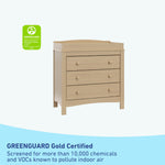Graco Noah 3 Drawer Changing Table Dresser (Driftwood) – GREENGUARD Gold Certified Baby Dresser with Changing Table Top, Baby Changing Table Dresser, Includes Interlocking Drawer System