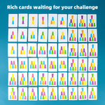 Vinciph Interactive Color Stacking Cup Game Set - Cognitive Training & Family Interactive Activity with 6 Cups & 54 Challenge Cards (Family Edition D)