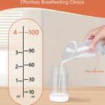 HORIGEN Manual Breast Pump for Breastmilk, 4 Ounce BPA-Free & Food Grade, Portable Leak-Proof Lid & Suction Base Silicone Wearable Hand Pump Collectors for Expressing Milk, Home, Work, Travel