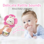 Weirtoya 2 PCS Baby Rattles Teething Toys 3-6 Month, Baby Toys for 0-12 Months Sensory Toys Infant Toys 0-6 Months, Newborn Boys and Girls Must Haves Toys Babies Gifts