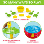 CoComelon Water Table by Delta Children | 3-Tier Activity Water Play Table with 11-Piece Toy Set | Water Sensory Table + Summer Beach Toys for Outside Backyard for Toddlers Ages 2+, Blue