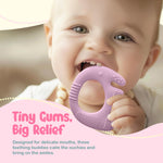 Mummentos Silicone Baby Teething Toys, Soft Teether Set for Sore Gums, BPA Free Chew Toys for Infants 3+ Months, Textured Teething Relief, Easy Grip Design (Pink)