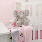 Carter's Floral Elephant Gray Plush Stuffed Animal