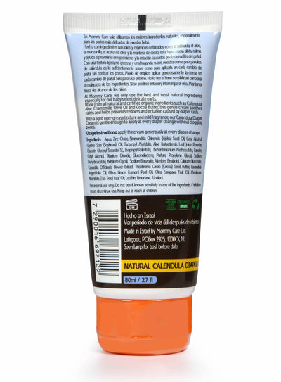 Mommy Care Organic Baby Diaper Rash Cream – Natural Calendula Diaper Cream, Gentle & Soothing Barrier Paste for Newborns, Infants & Toddlers, Prevents & Relieves Rash, 80ml / 2.7 fl oz