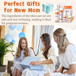Oats Skincare Set Mom Women Gift - Pregnancy Must Haves - 7PCS Skin Care Set - Anti-Wrinkle New Mom Gifts - Skin Care Products - Skin Care Kit with Toner, Stretch Mark Oil, Serum, Face Mask