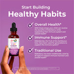 MARYRUTH'S USDA Organic Elderberry Liquid Drops for Kids | Vegan Elderberry Extract Organic Glycerin | Immune Support Supplement | Overall Health | Formulated for Ages 4-13 | 1oz