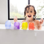 Ubbi Translucent Interchangeable Bath Toys for Baby and Toddler, Colorful Mix and Match Baby Bathtub Toys, Set of 4