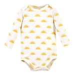 Hudson Baby Unisex Baby Cotton Long-Sleeve Bodysuits, Sunshine Rainbows 5-Pack, 18-24 Months