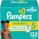 Pampers Baby Diapers - Swaddlers - Size 0, 84 Count, Ultra Absorbent Disposable Newborn Diaper