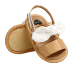 Slivery Color Infant Baby Girls Sandals First Walker Shoes Anti-Slip Summer Sandals roman white Infant