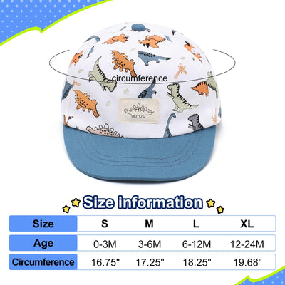 Duoyeree Toddler Baby Baseball hat Infant Baseball Cap Soft Cotton Snapback hat Boys(0-3M)