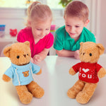 Fuyamp 10 Pcs Bear Clothes Tee Doll Clothes Bear Hoodie Sweater Fit 14-18 Inches Bears Include Cute Clothes Glasses Hat Kawaii Plush Doll Clothes DIY Bear Toy