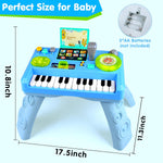 Baby DJ Table for Toddlers 1-3, Baby Musical Piano Toys 6-9-12-18 Months Toddler Activity Learning DJ Mixing Table with Music & Light Educational Toys for 1 Year Old Boy Girl Christmas Birthday Gifts