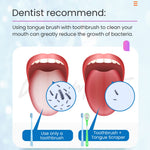 Y-Kelin Double-Side Desiged Tongue Scraper, Ultra-Soft Tongue Brush Tongue Cleaner (3 Pack)