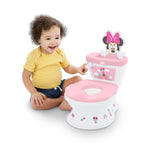 Bright Starts Disney Junior Minnie Mouse My Size Potty Training Toilet, Toddler Potty Chair with Flushing & Cheering Sounds, Removable Seat with Splash Guard & Handles, Ages 18+ Months, Up to 50 lbs