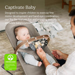 UPPAbaby Mira Bouncer Bundle, Includes Mira 2-in-1 Bouncer and Forest Fun Toy Bar, Seat Grows with Your Baby, Folds Flat, Sensory Entertainment – Stella (Grey Mélange)