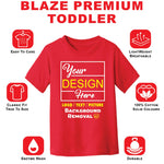 Custom Toddler T-Shirts | Baby Boys and Girls Personalized Design Your Own Shirts with Digital Printing (Grey)