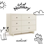 Storkcraft Kyoto 6 Drawer Dresser (Frosted Oat) - GREENGUARD Gold Certified, Nursery & Kids' Bedroom, Safety Interlocking Drawer System, & Easy Assembly with Pre-Installed Tracks