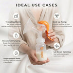 Hygeia Manual Breast Pump | One-Hand Use | Lightweight & Portable | BPA-Free | Comfortable, Quiet Suction | Includes 24mm & 28mm Flanges
