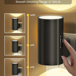 Night Lights Plug into Wall, LED Plug in Night Light, Dusk to Dawn Light Sensor, 0-100LM Adjustable Brightness Wall Light, Soft White 3000K, Dimmable Night Lights for Hallway Bedroom Stairway, 2 Pack