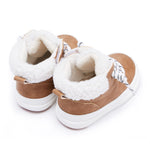 BMCiTYBM Baby Snow Boots Boys Girls Winter Shoes Non-Slip Outdoor 6 9 12 16 18 20 24 Sneakers Brown Size 12-18 Months Toddler