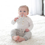 Dr. Brown's Flexees Teether, Gray Bunny, Soft 100% Silicone Baby Teether, BPA Free, 3m+, 1 Pack
