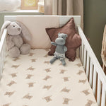 100% Organic Cotton 52x28 Inches Muslin Crib Sheets Fitted Crib Mattress Sheet for Baby Girls & Boys, Soft Boho Neutral Toddler Bedding Bed Sheets Fits Well Standard Size Crib Mattress 28x52 Inches