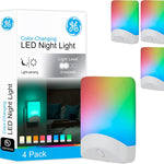 GE Color-Changing LED Night Light, Plug Into Wall, Dusk to Dawn Sensor, Ambient Lighting, for Bedroom, Childrens Room, Nursery, Safety Rated, 1 pack, 34693