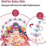 dearlomum Baby Play Mat Baby Gym,Funny Play Piano Tummy Time Baby Activity Mat with 5 Infant Sensory Baby Toys, Music and Lights Boy & Girl Gifts for Newborn Baby 0 to 3 6 9 12 Months (Pink)